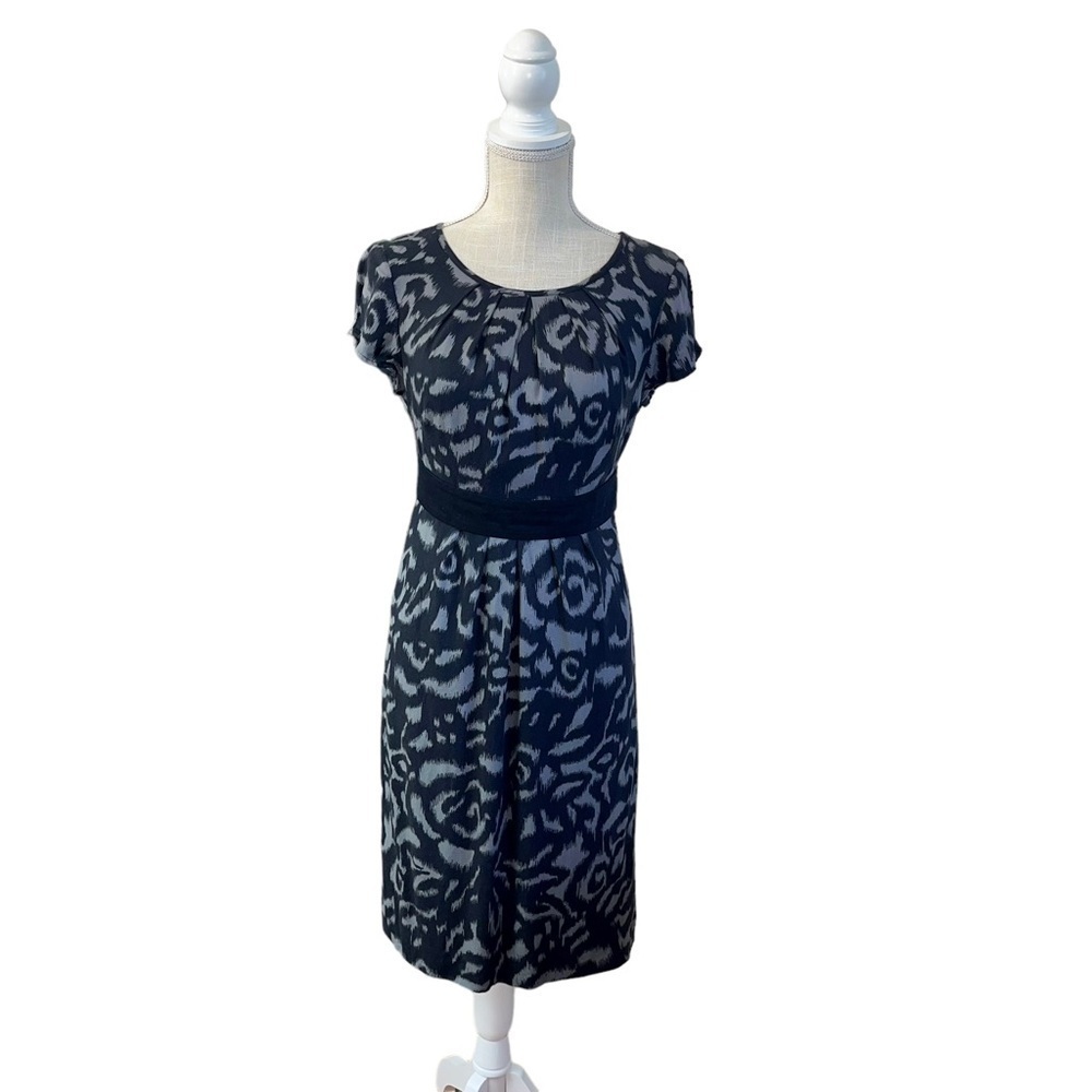 Boden Black Floral Holland Park Knee Length Dress Women's US 4 Party Cocktail